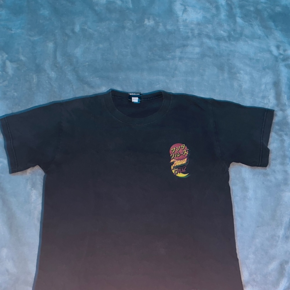 Black And Red Santa Cruz Short Sleeve Shirt
